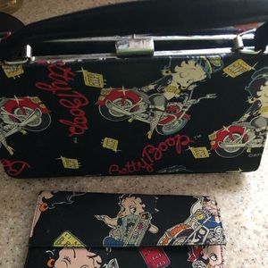 Betty Boop Motorcycle Purse and Wallet